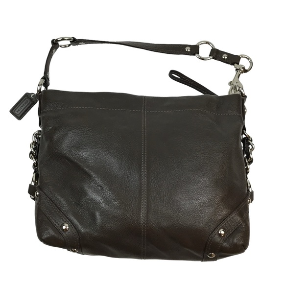 Coach Carly Brown Leather Shoulder Bag F1073-F15251 - Picture 2 of 10